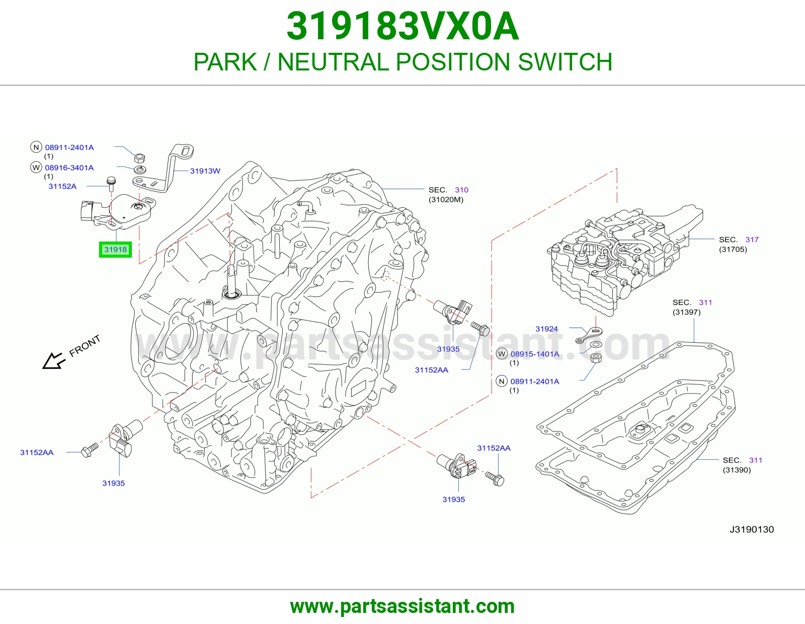 حساس عصا قير 319183VX0A