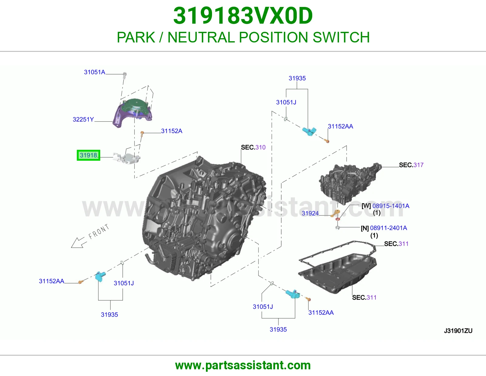 حساس عصا قير 319183VX0D