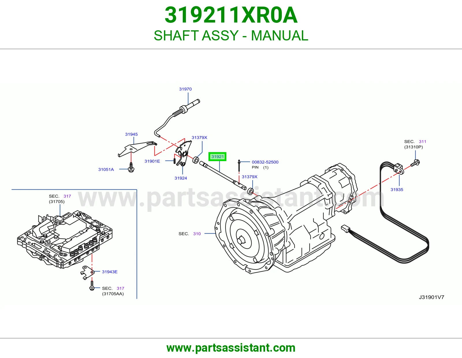 عمود يدوي كامل 319211XR0A