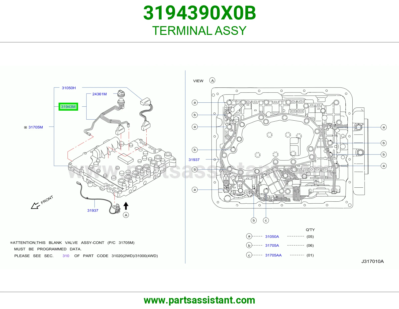 TERMINAL ASSY 3194390X0B