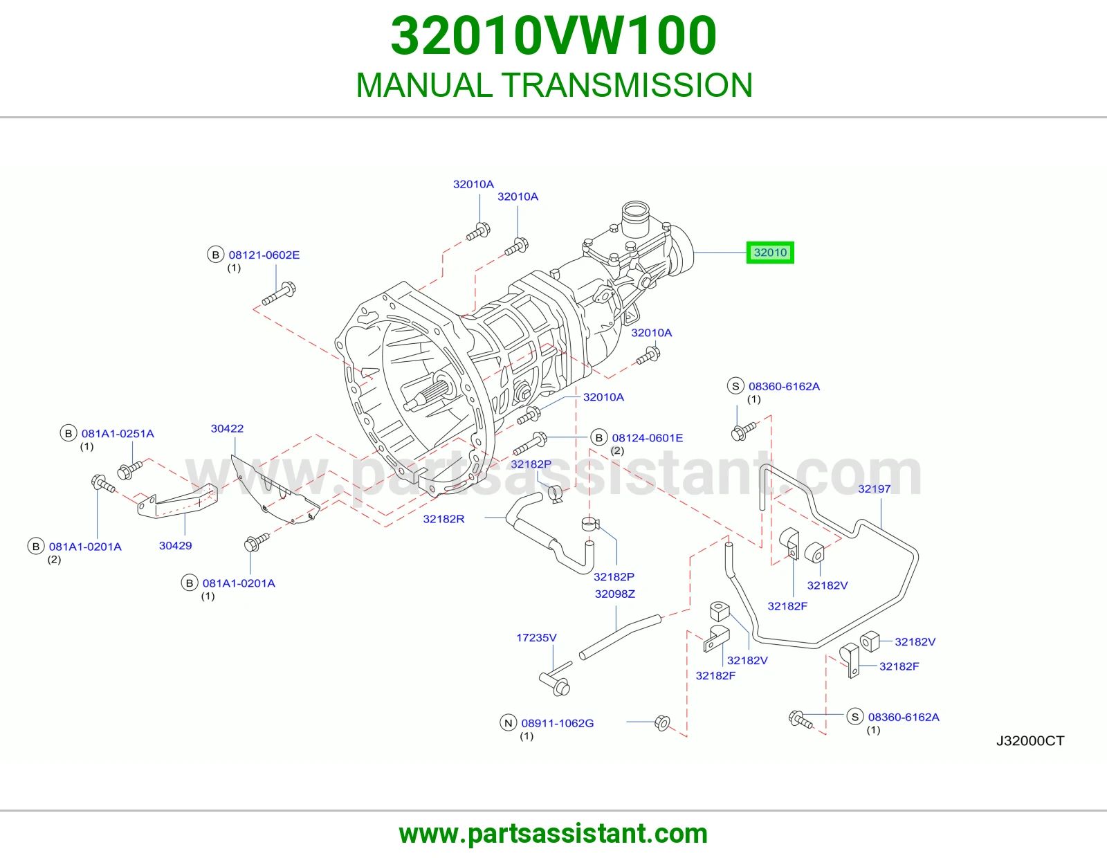 قير كامل 32010VW100