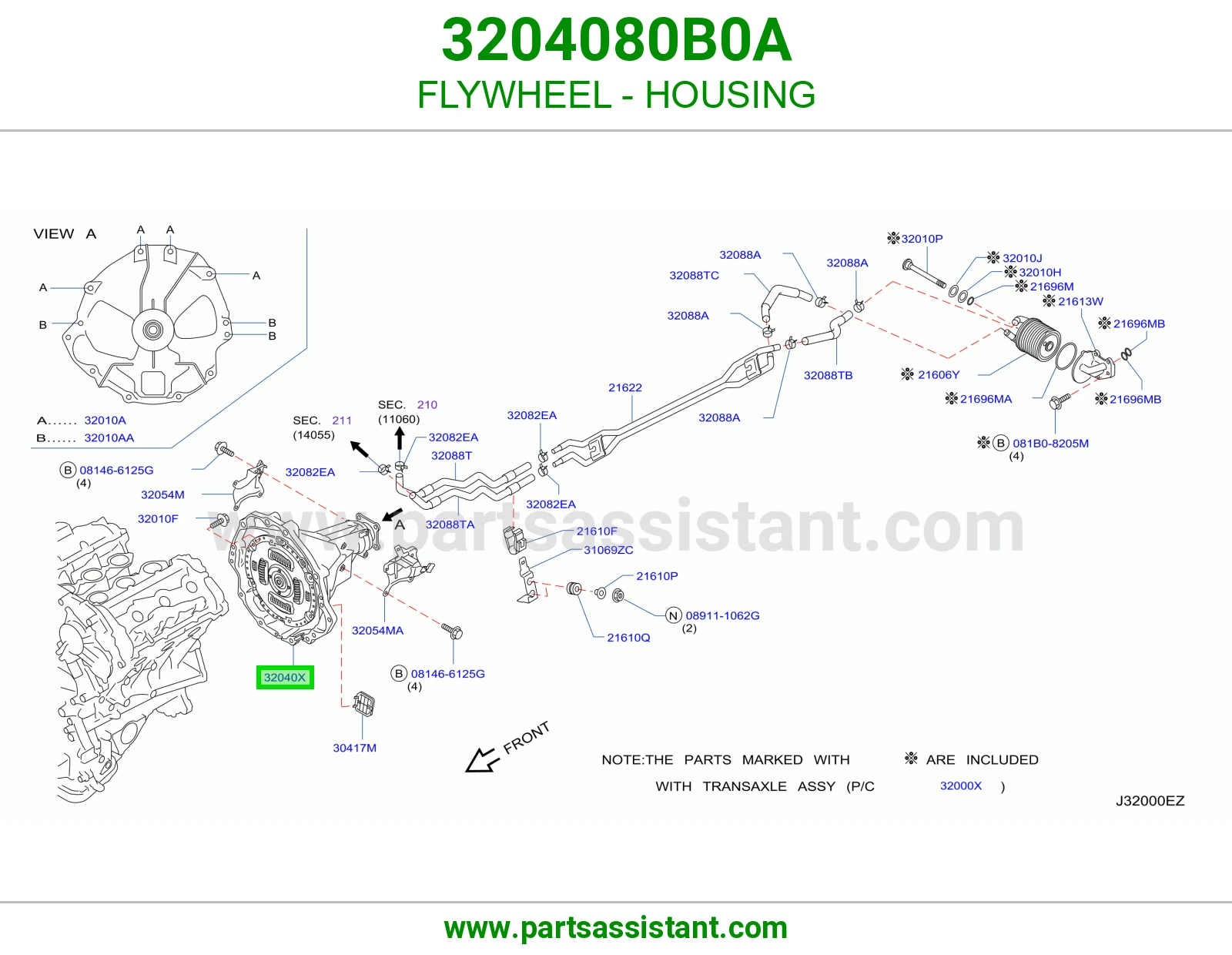 FLYWHEEL - HOUSING 3204080B0A