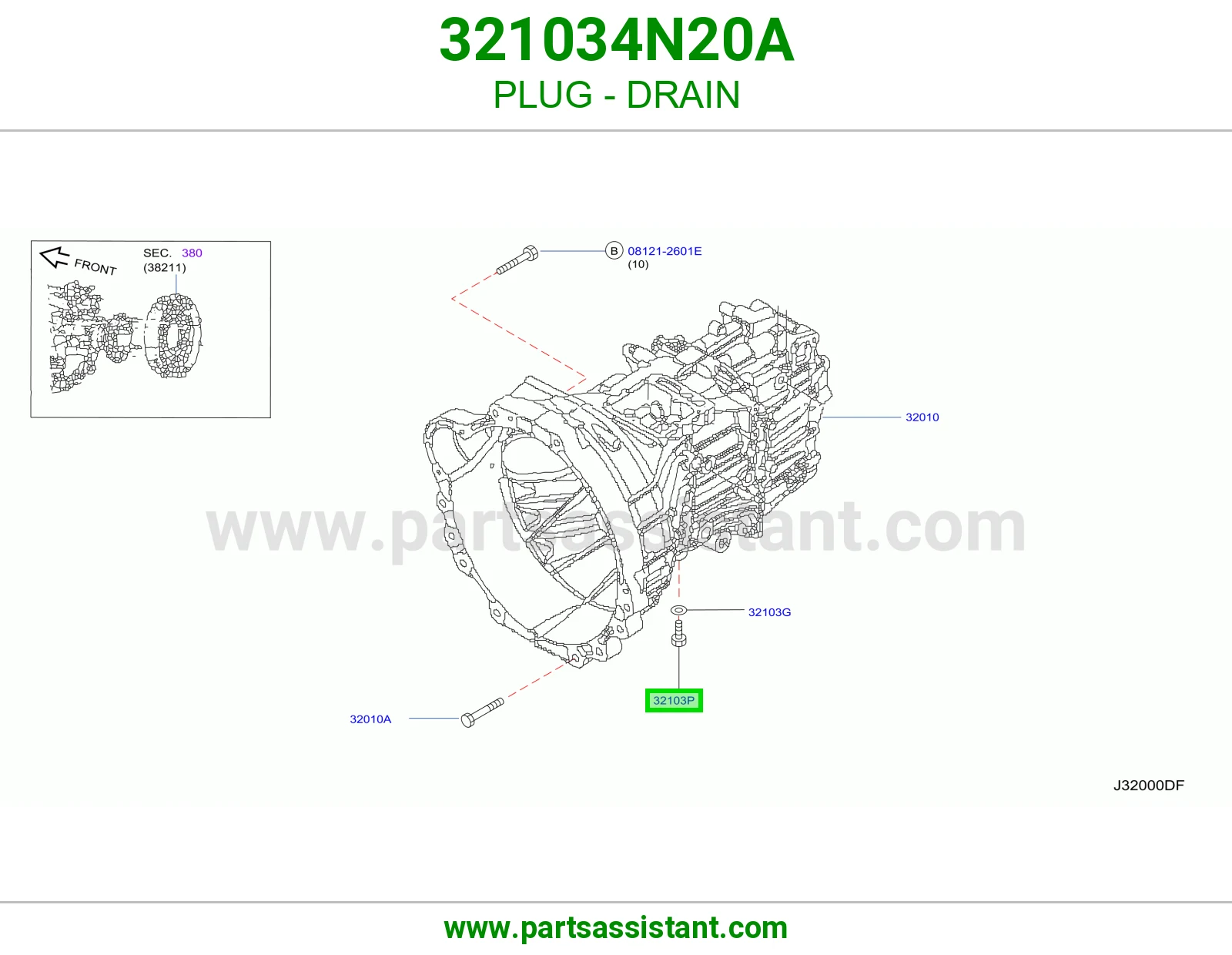 PLUG - DRAIN 321034N20A