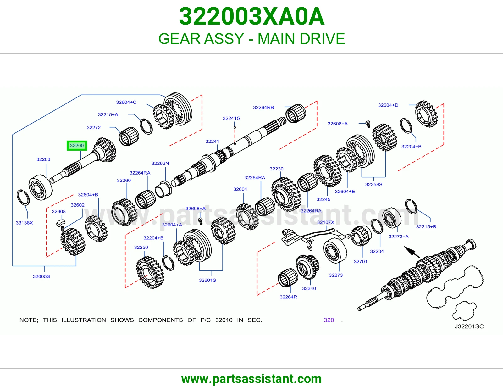 ترس قير رابع 322003XA0A