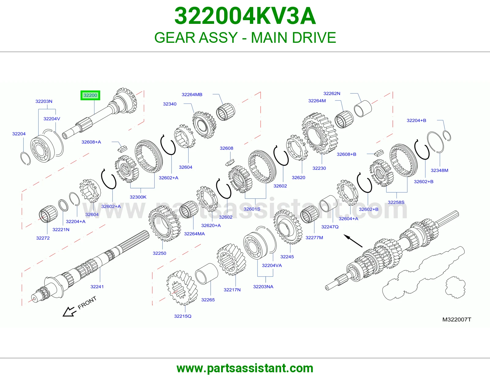 ترس قير رابع 322004KV3A