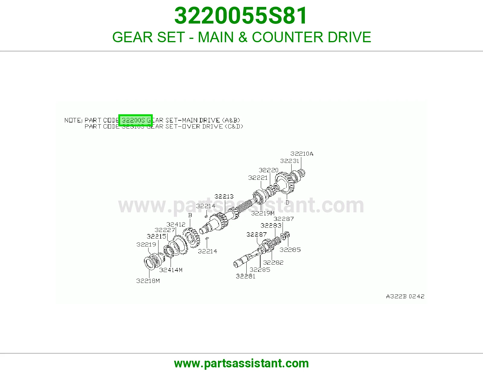 ترس قير رابع 3220055S81