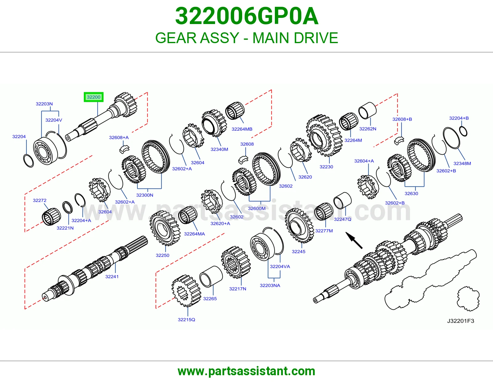 ترس قير رابع 322006GP0A