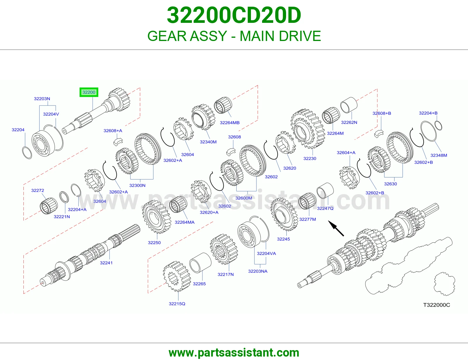 ترس قير رابع 32200CD20D