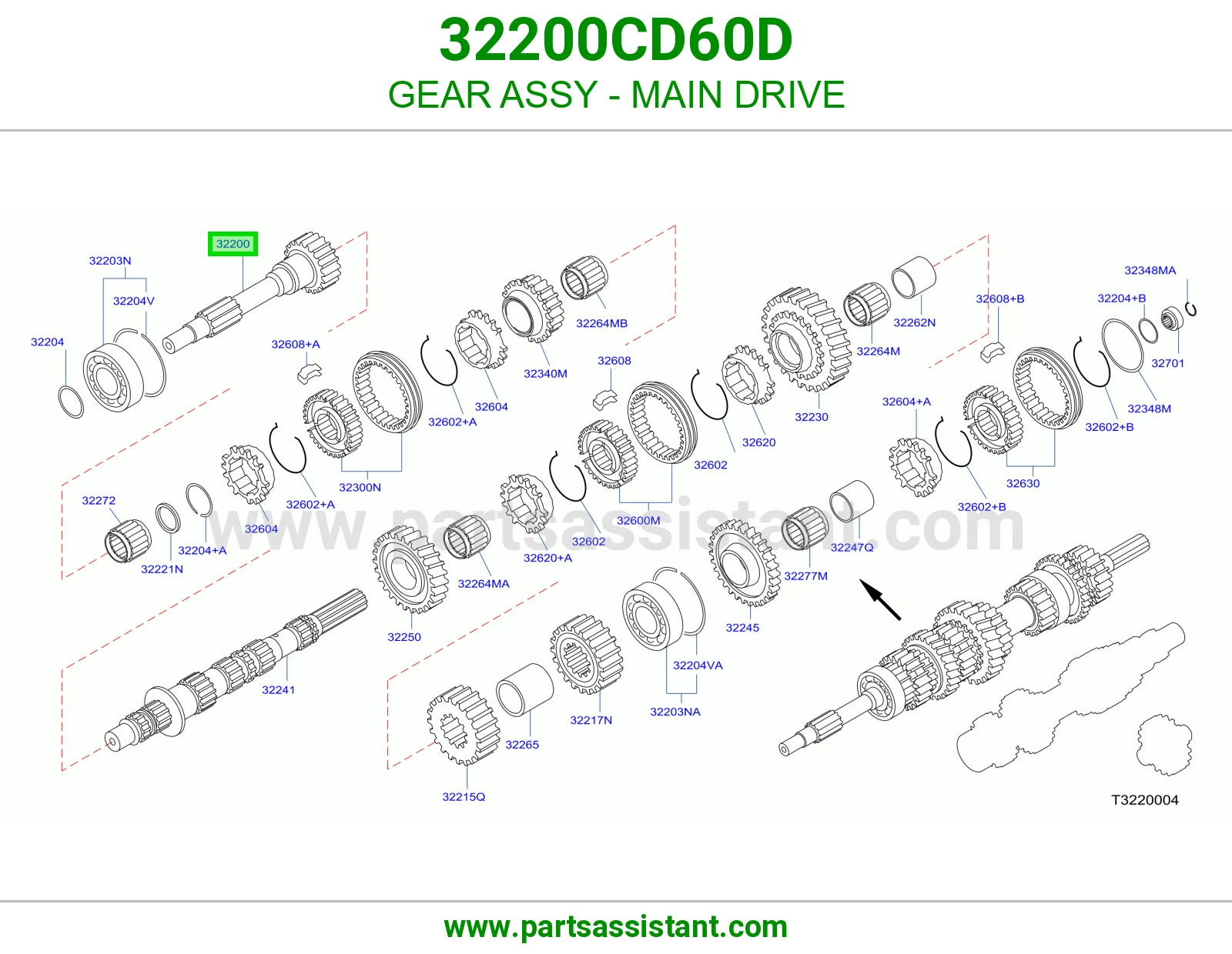 ترس قير رابع 32200CD60D
