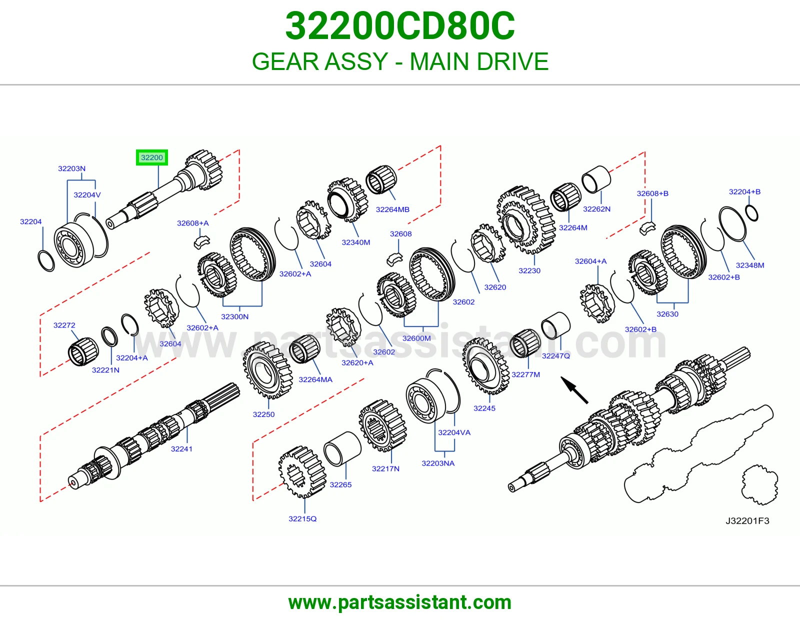 ترس قير رابع 32200CD80C