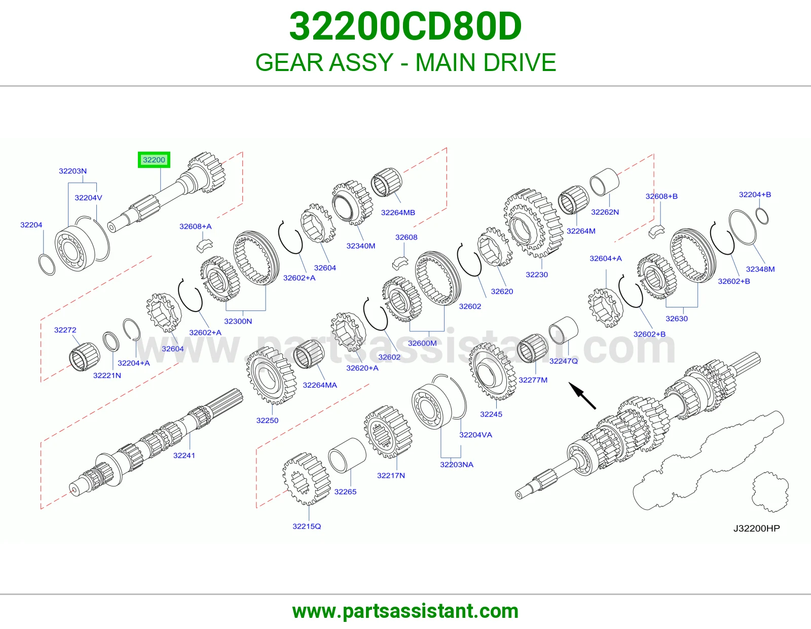 ترس قير رابع 32200CD80D