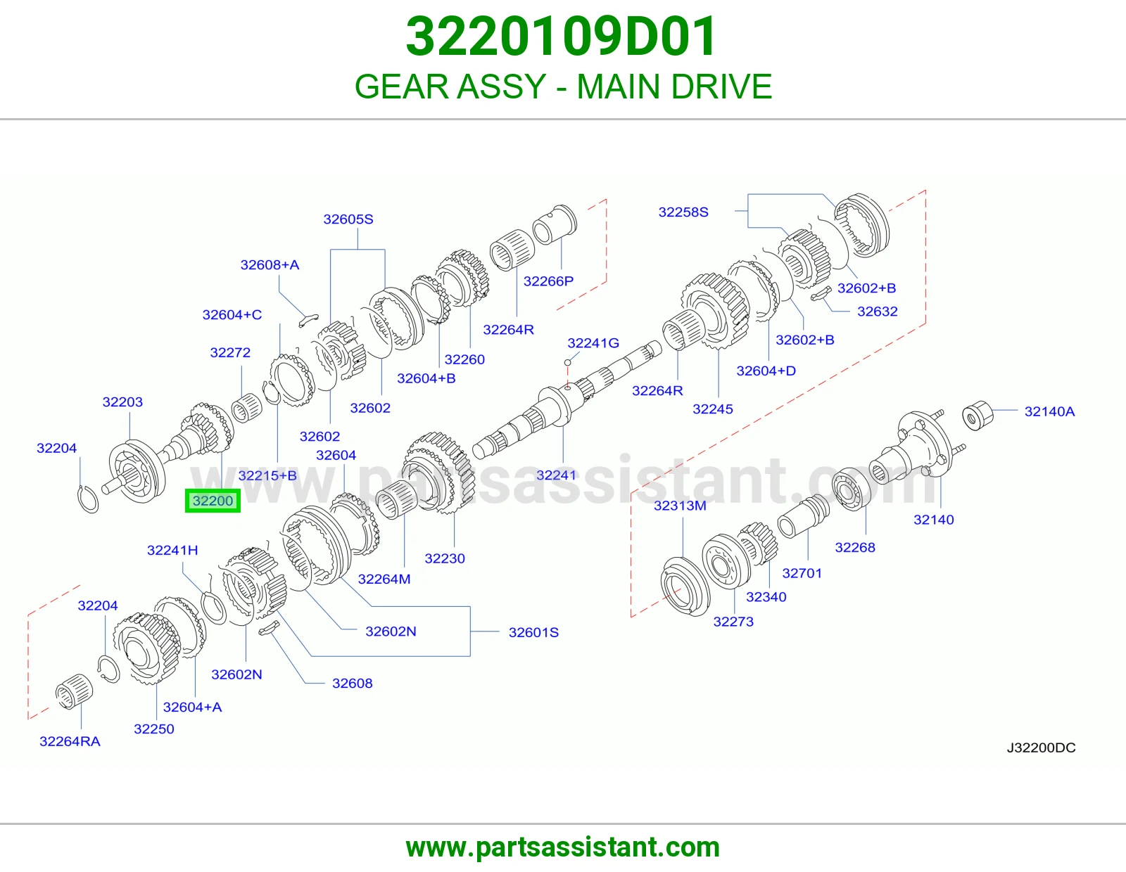 ترس قير رابع 3220109D01