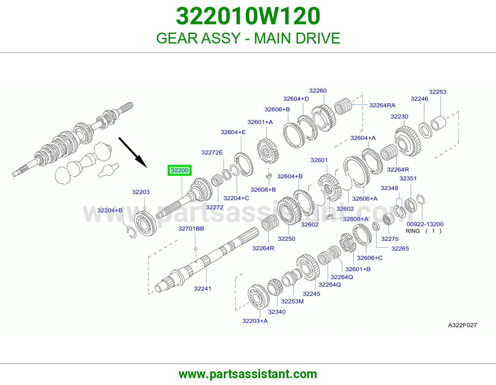 ترس قير رابع 322010W120
