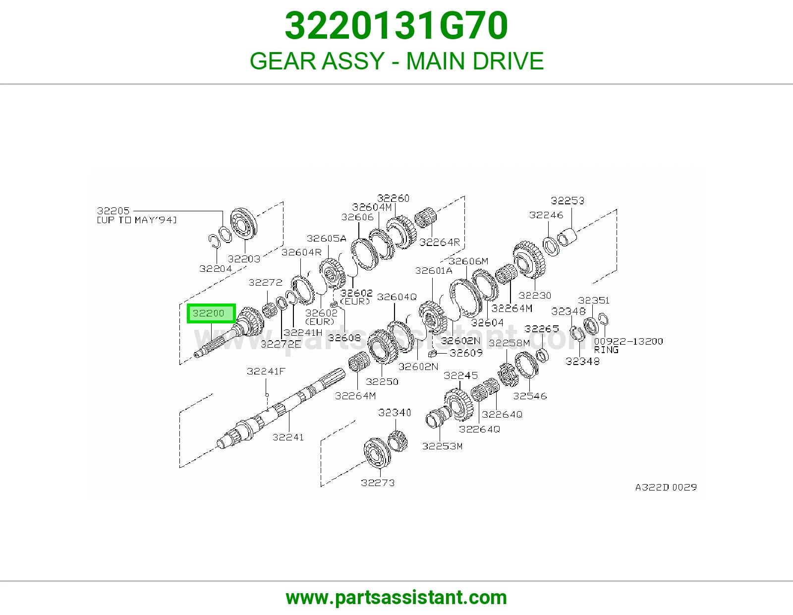 GEAR ASSY - MAIN DRIVE 3220131G70