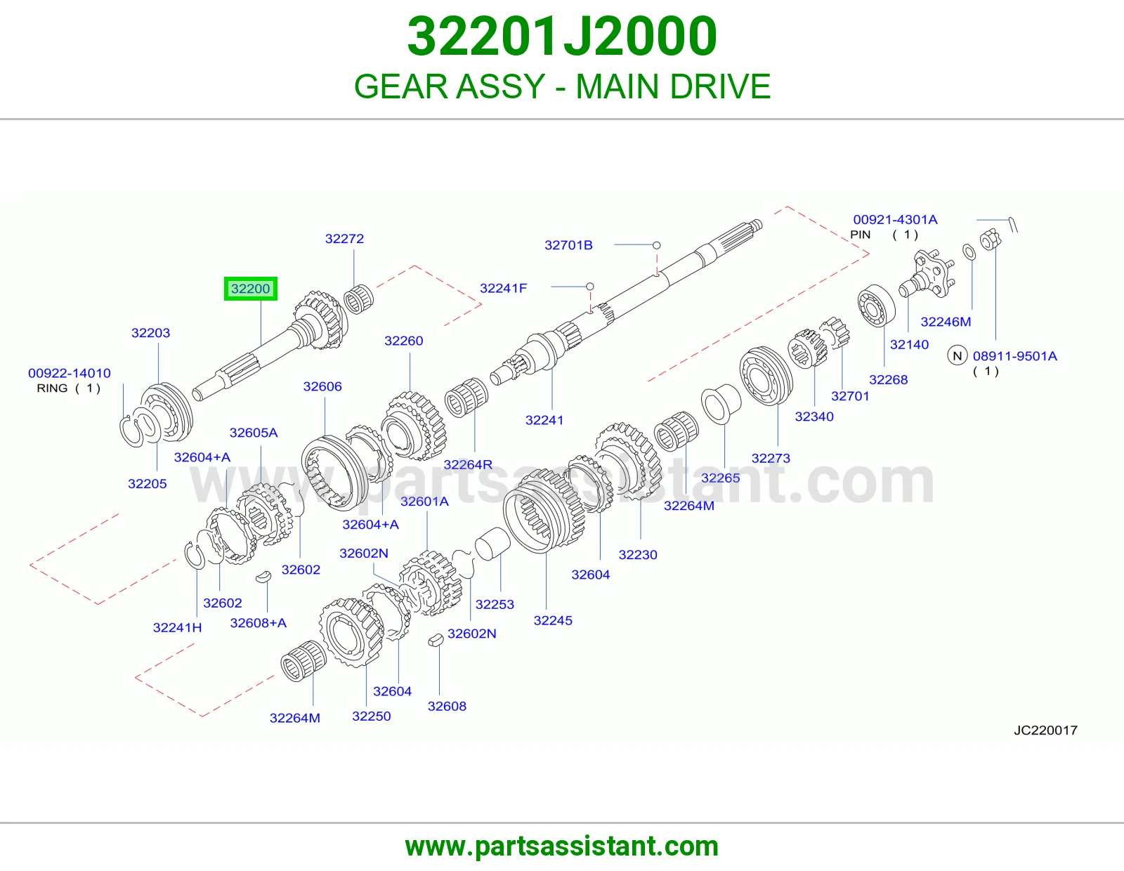ترس قير رابع 32201J2000