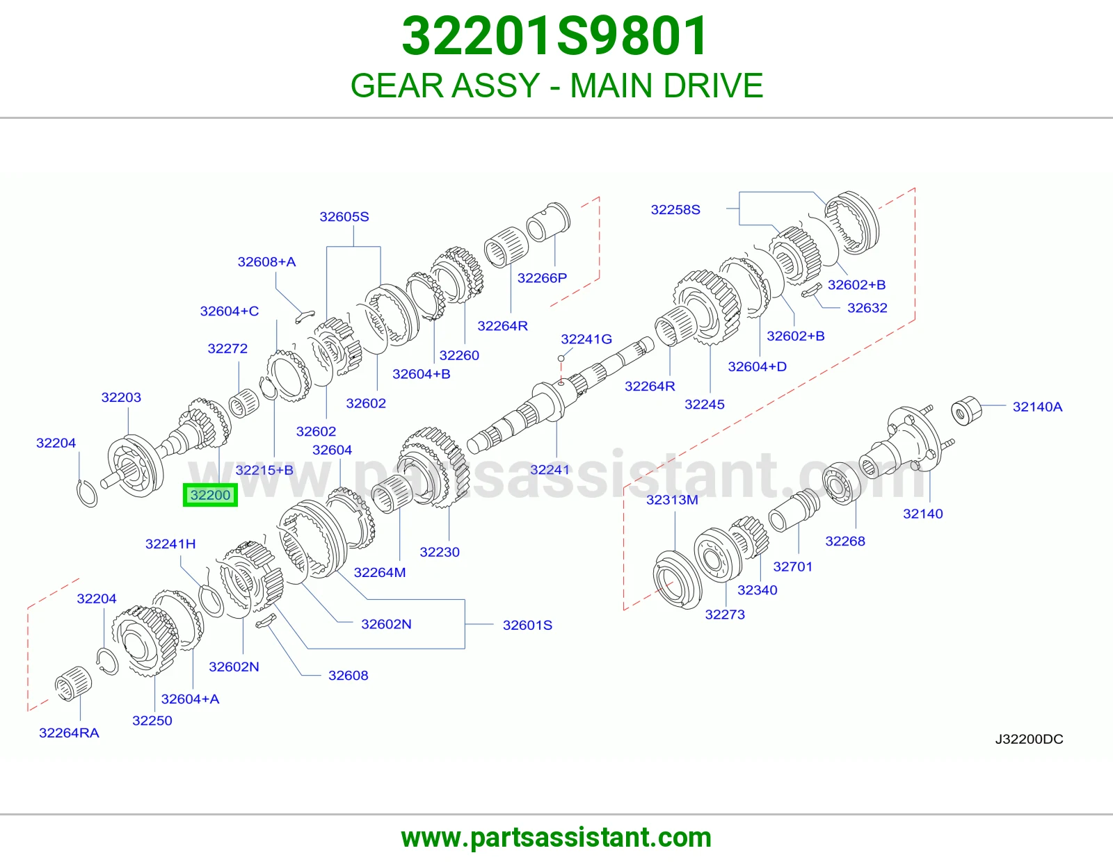 ترس قير رابع 32201S9801