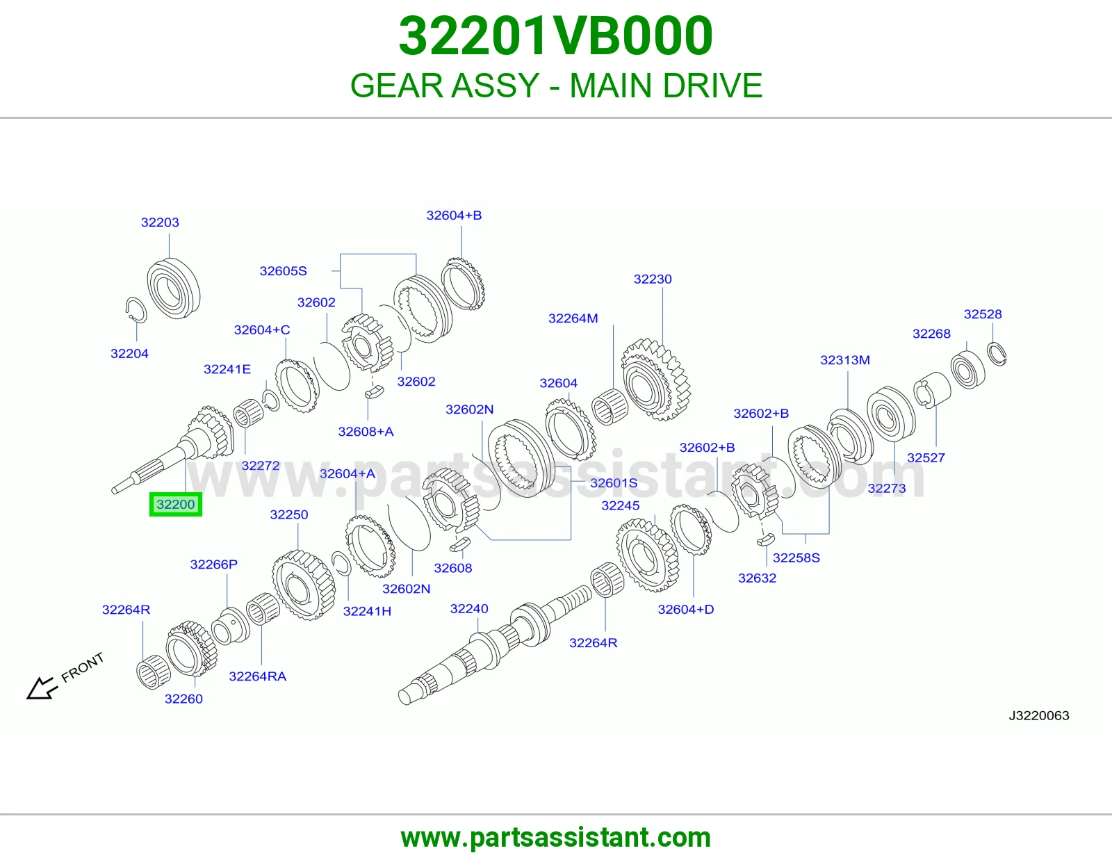 ترس قير رابع 32201VB000