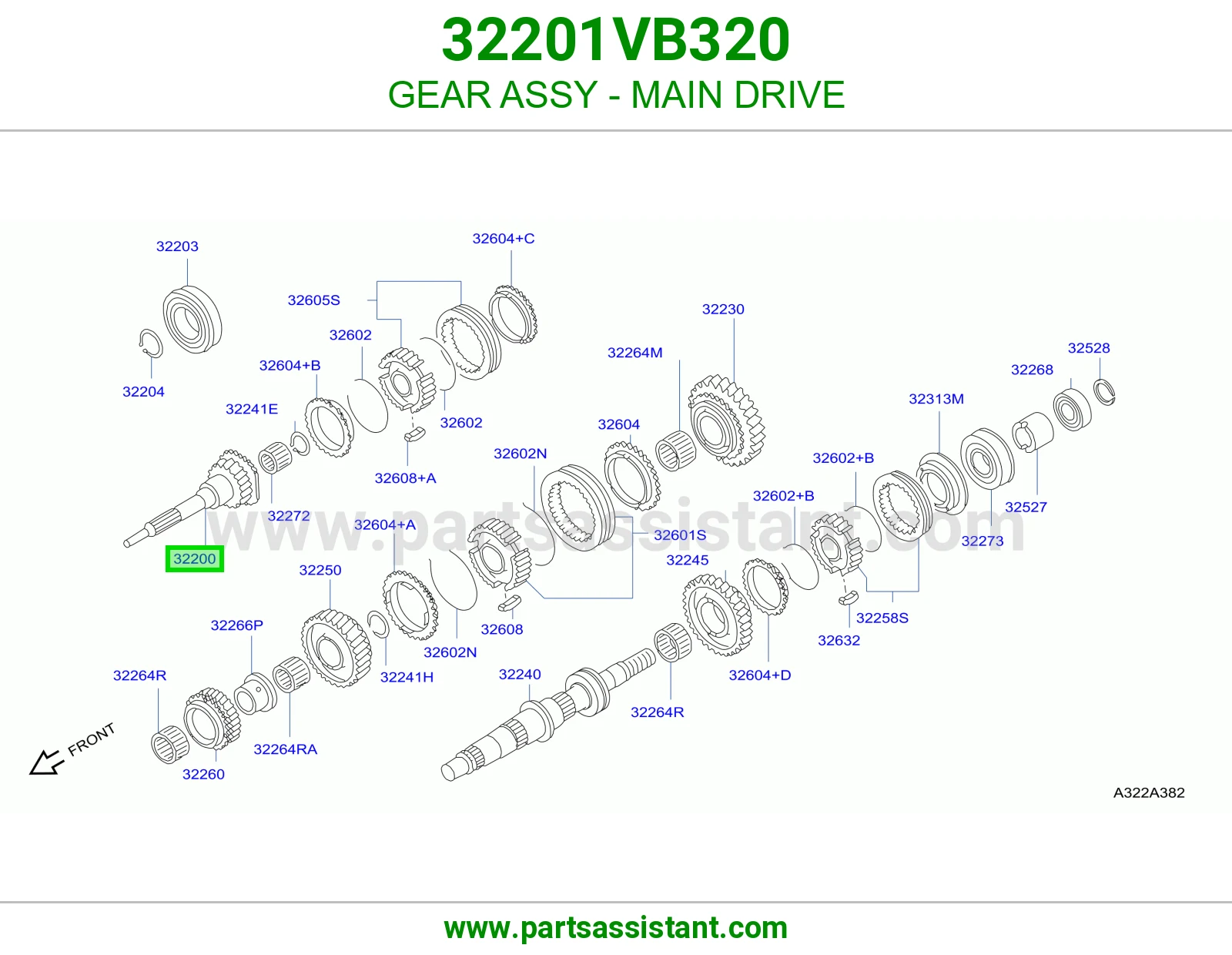 ترس قير رابع 32201VB320