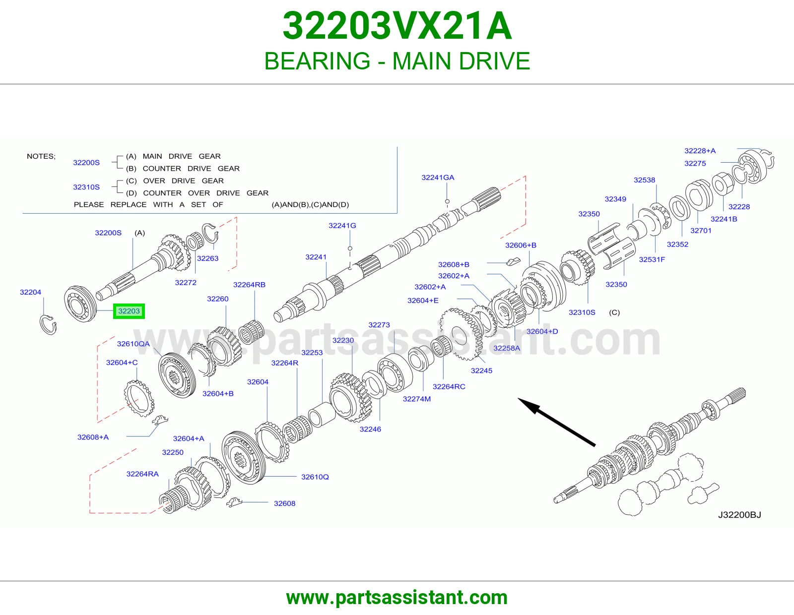 رمان قير 32203VX21A
