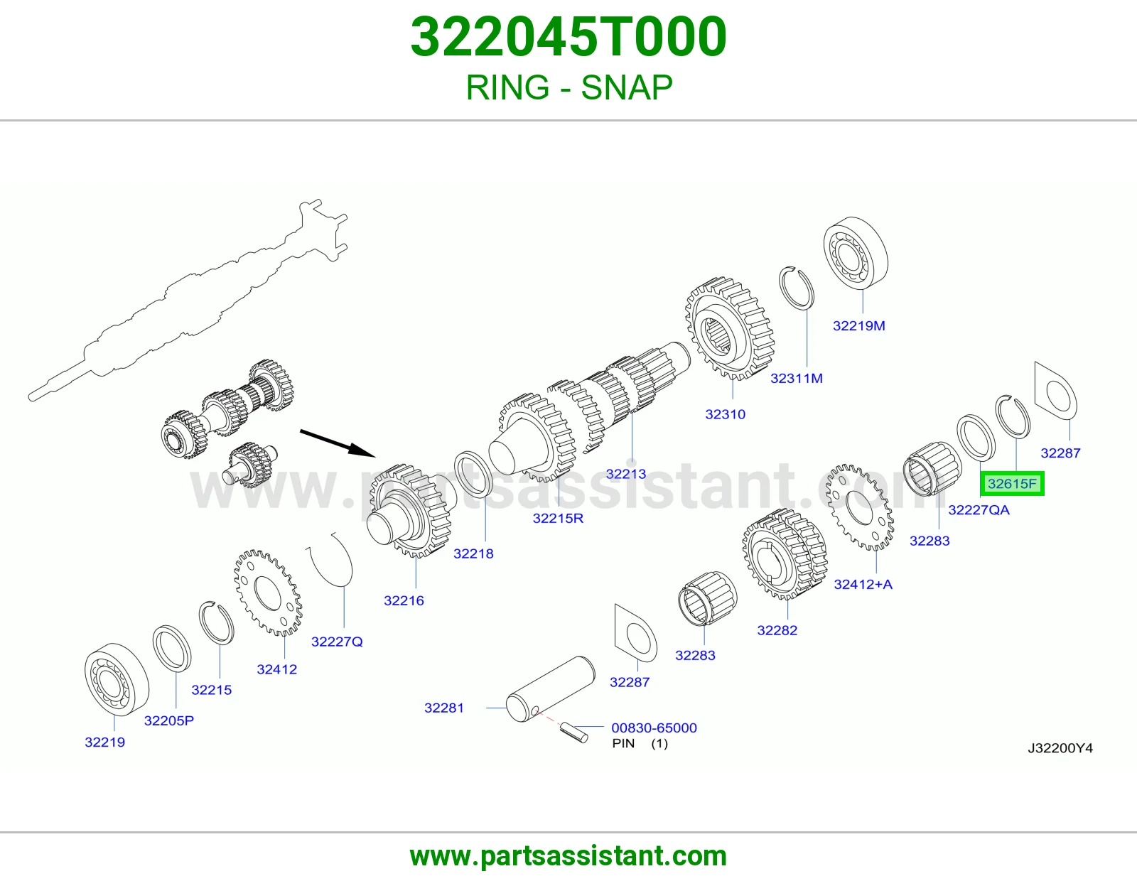 حلقة كلبس 322045T000