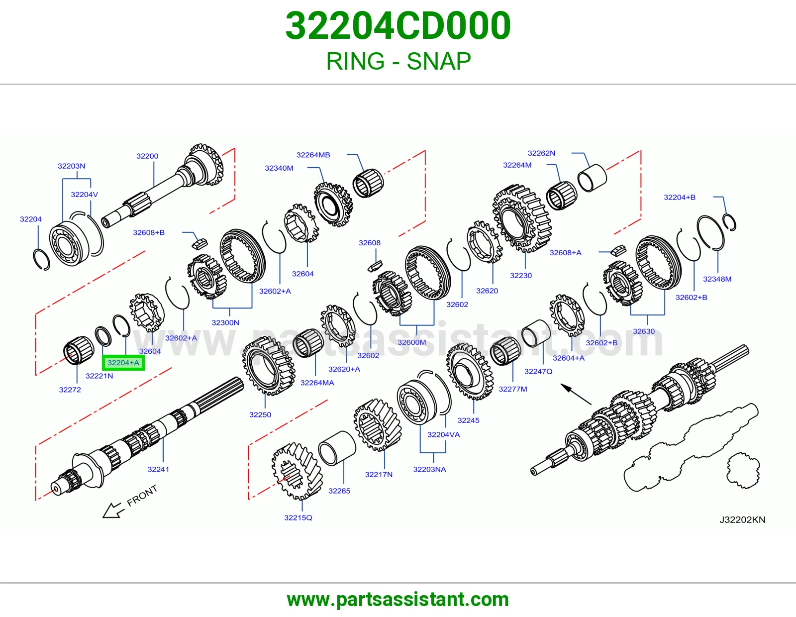 حلقة كلبس 32204CD000