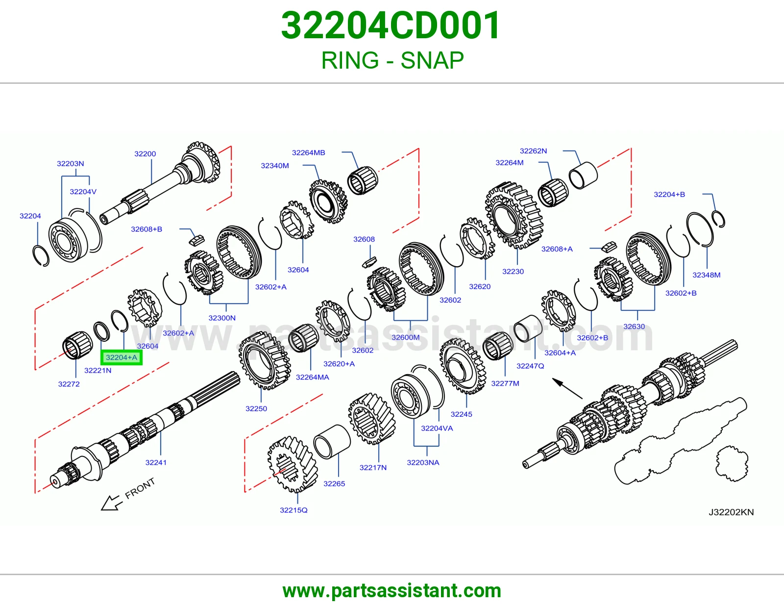 حلقة كلبس 32204CD001