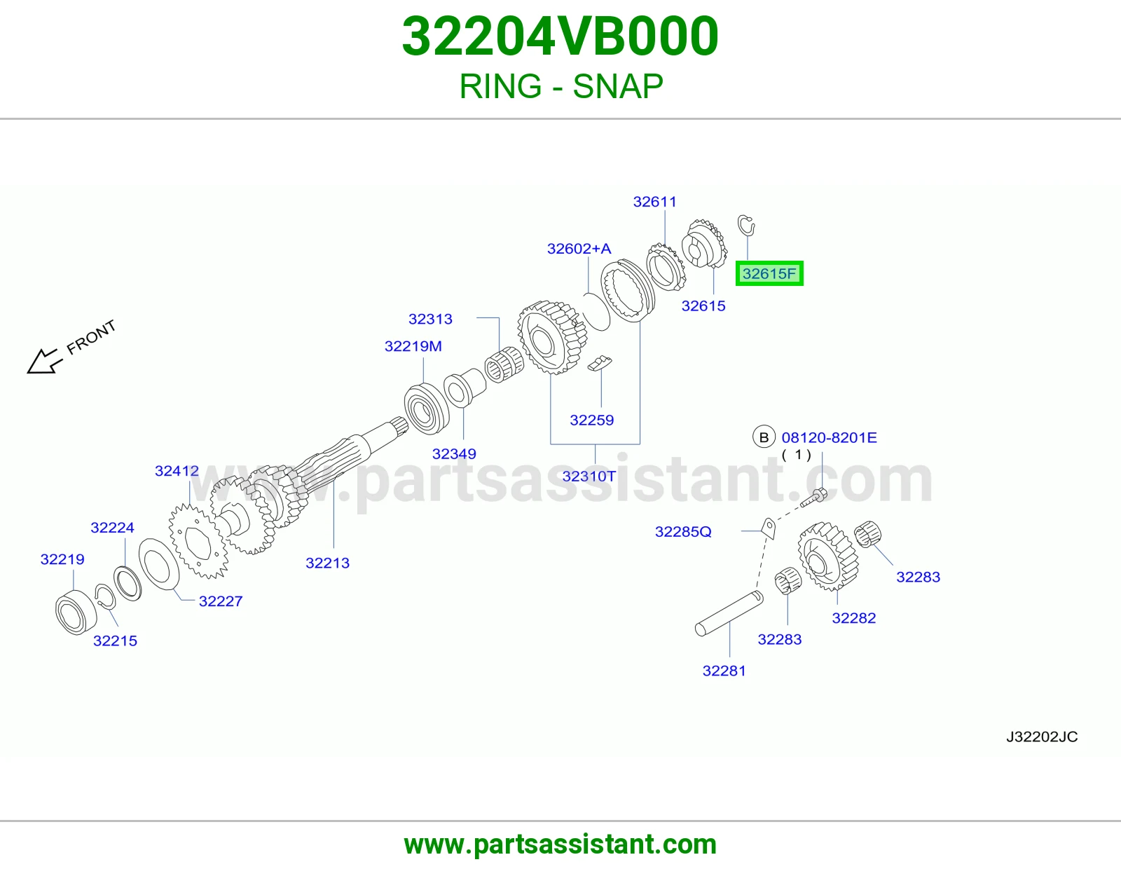 حلقة كلبس 32204VB000