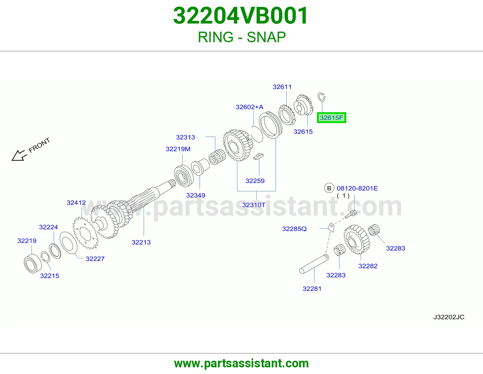 حلقة كلبس 32204VB001