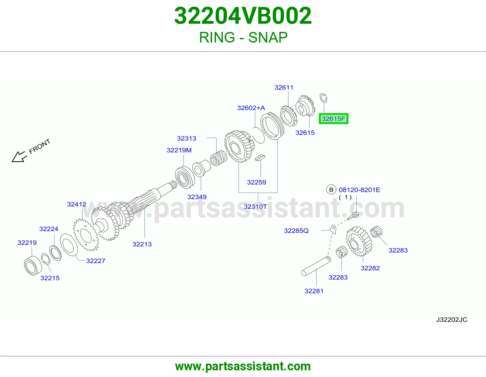 حلقة كلبس 32204VB002