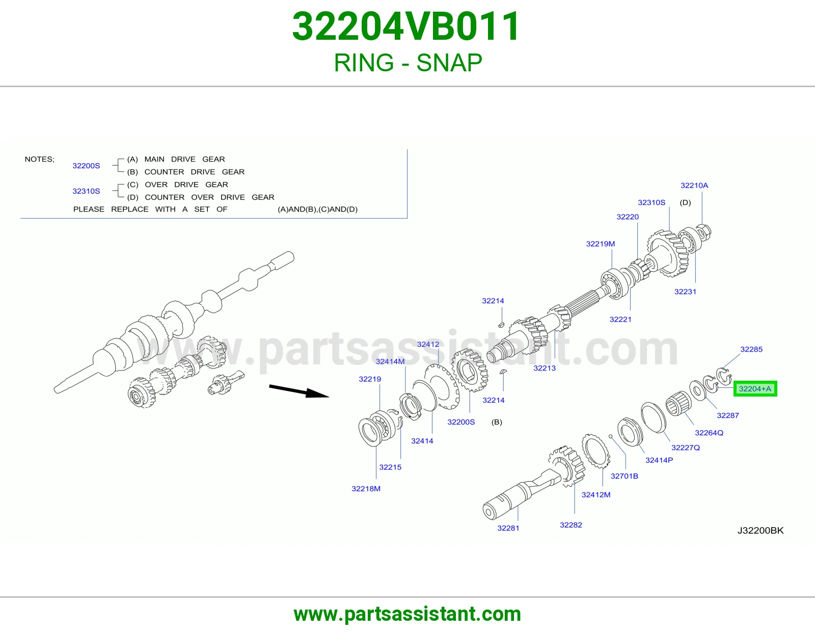 حلقة كلبس 32204VB011