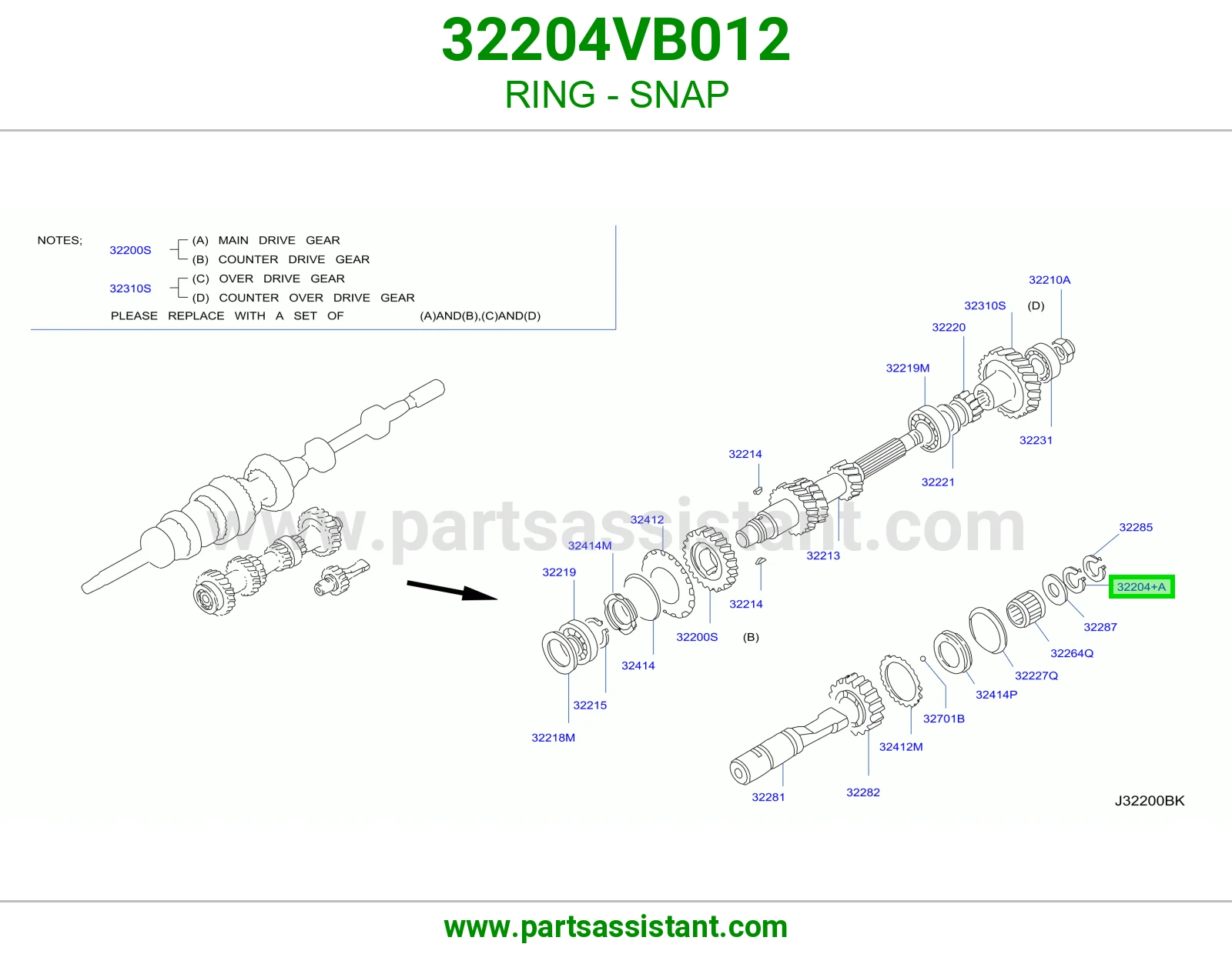 حلقة كلبس 32204VB012