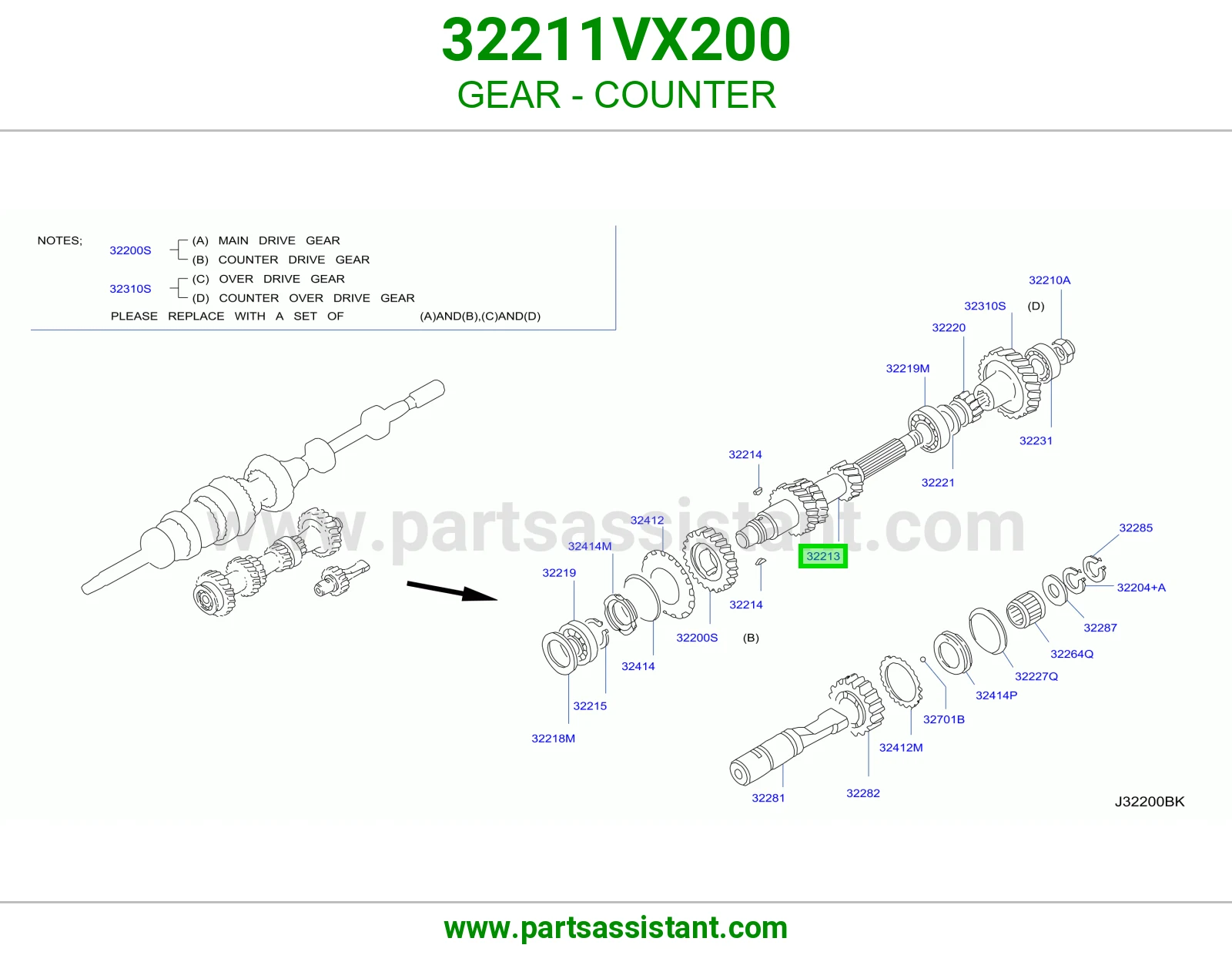 عمود شجره 32211VX200