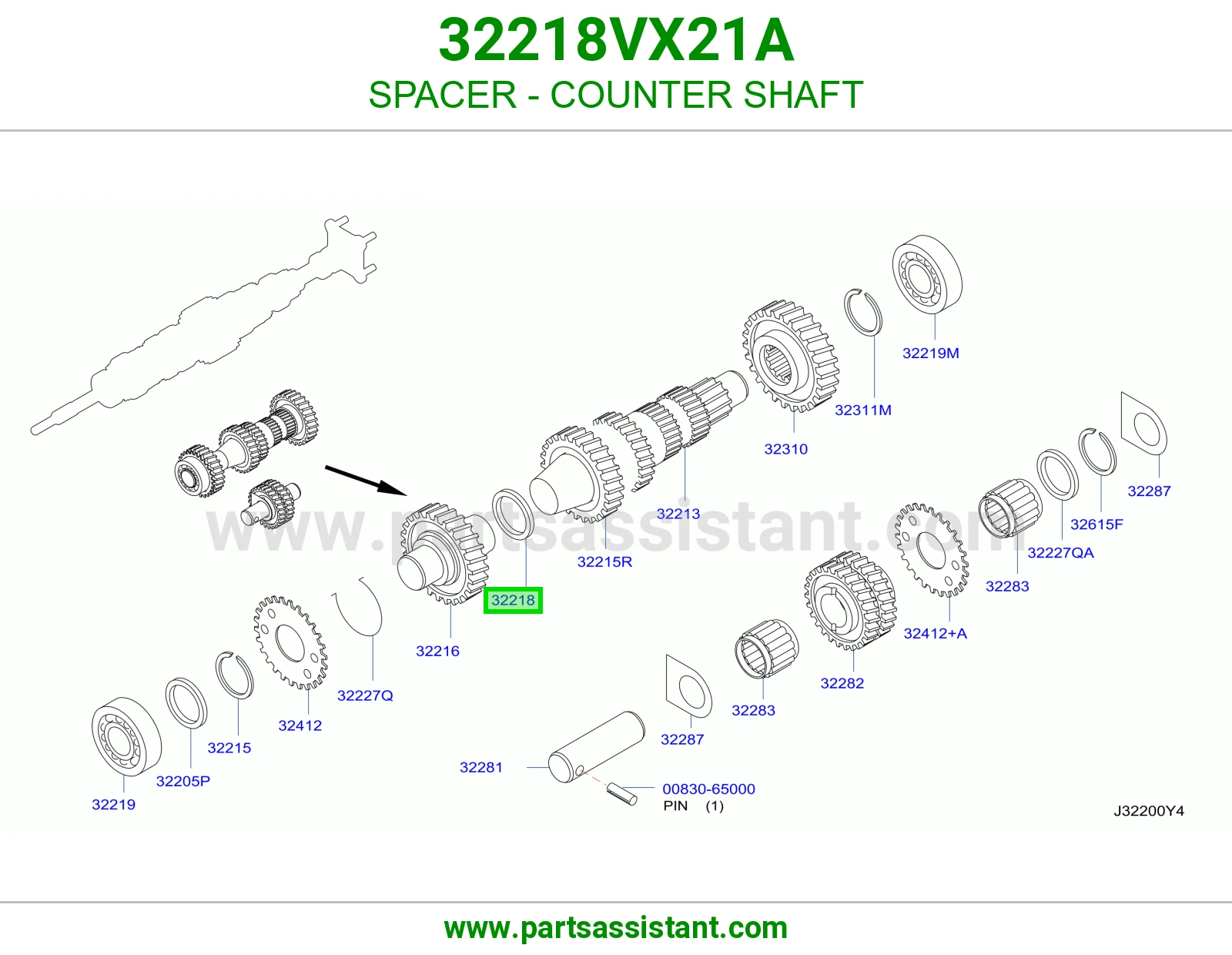 فاصل عمود شجرة 32218VX21A