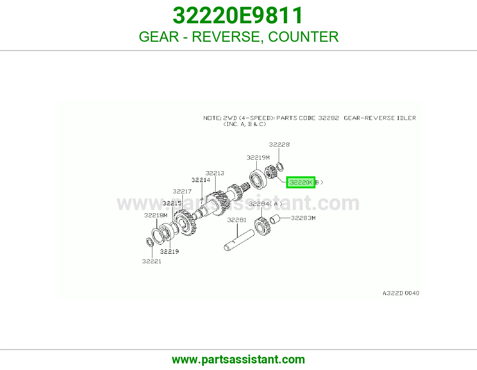 ترس قير 32220E9811