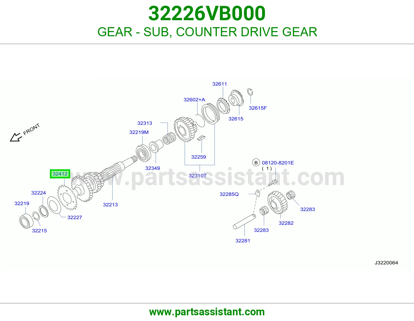 ترس فرعي ترس شجرة 32226VB000