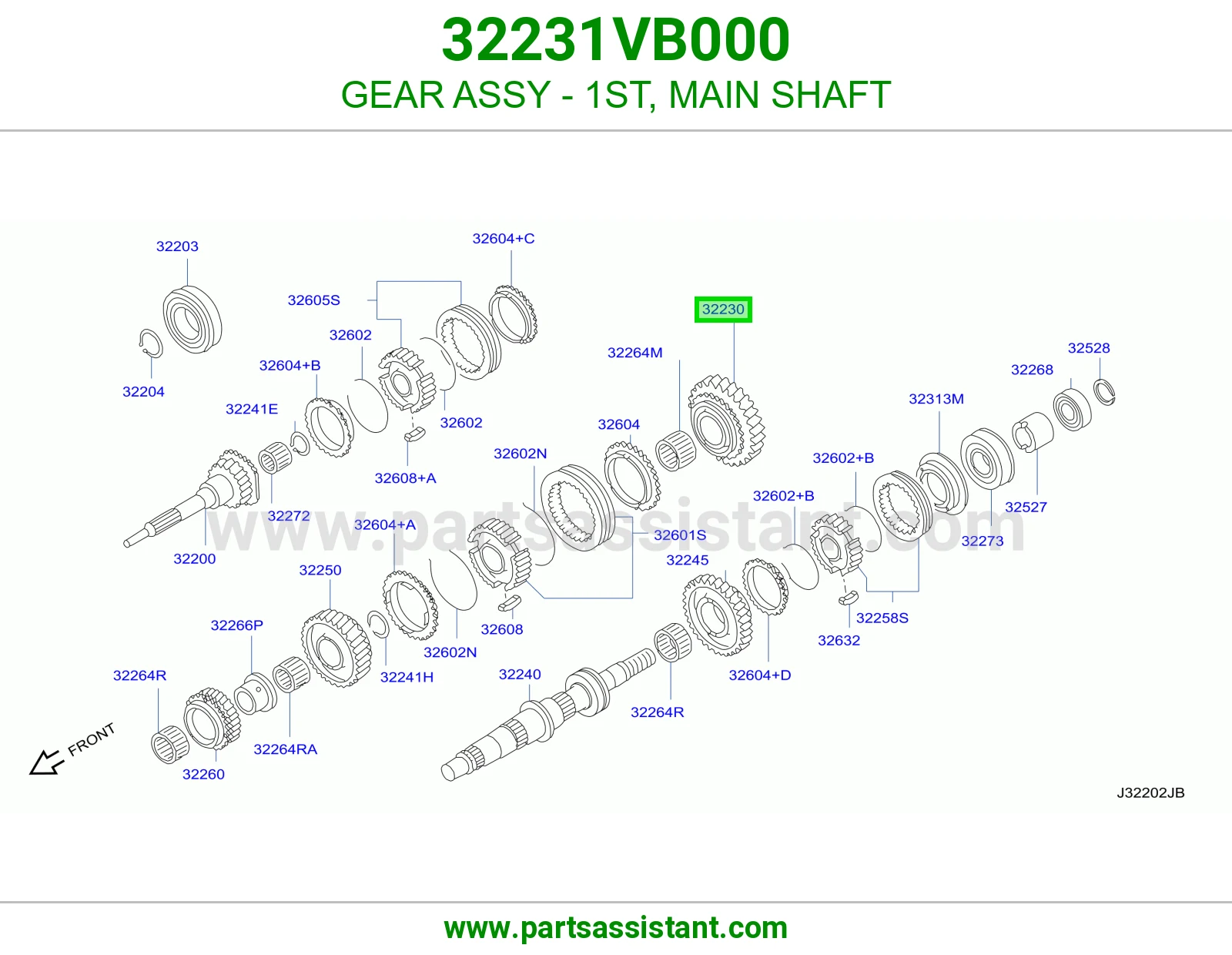 ترس قير الأول 32231VB000
