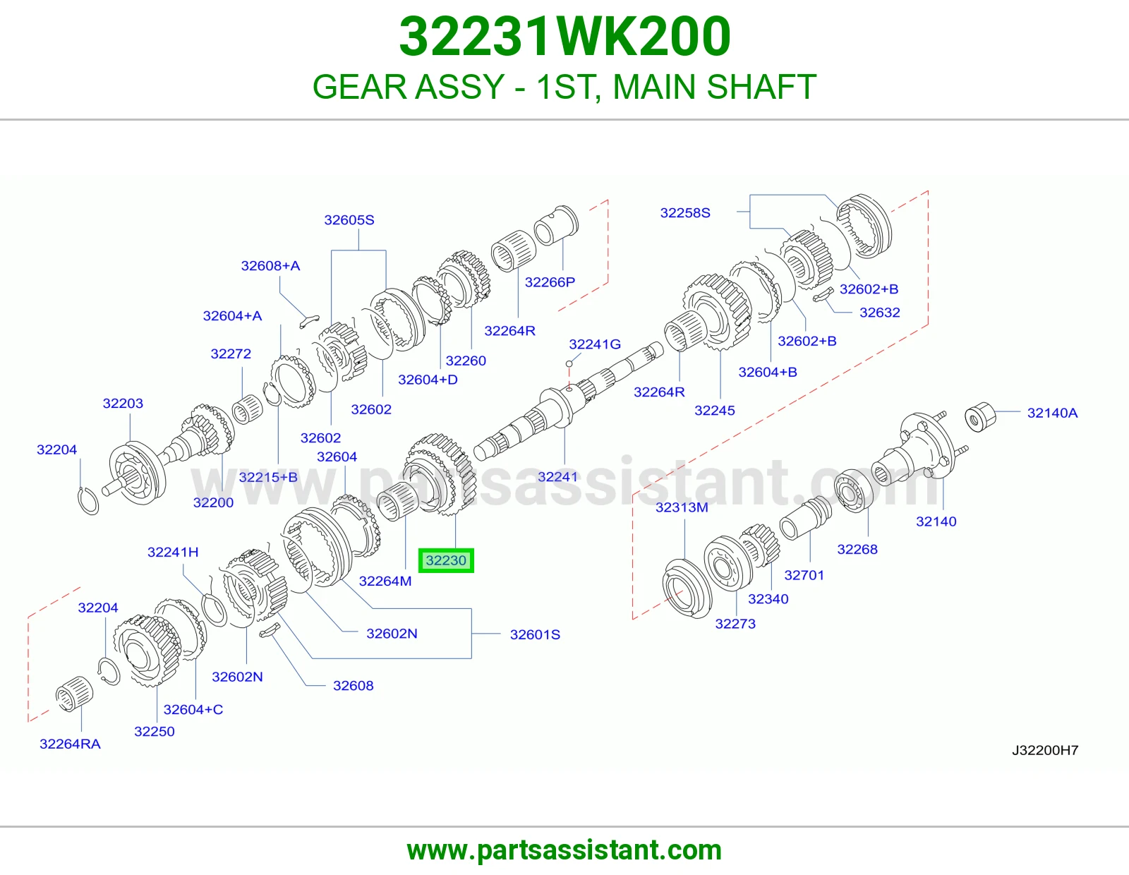 ترس قير الأول 32231WK200
