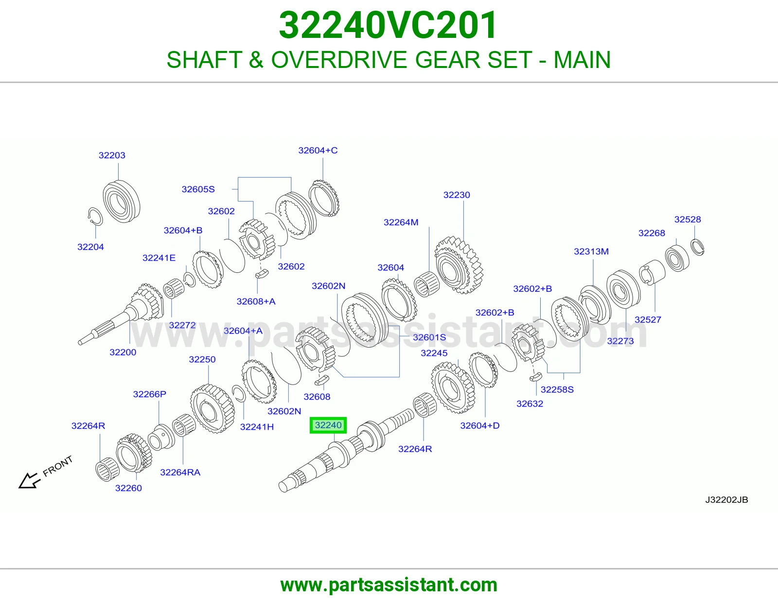عمود قير 32240VC201