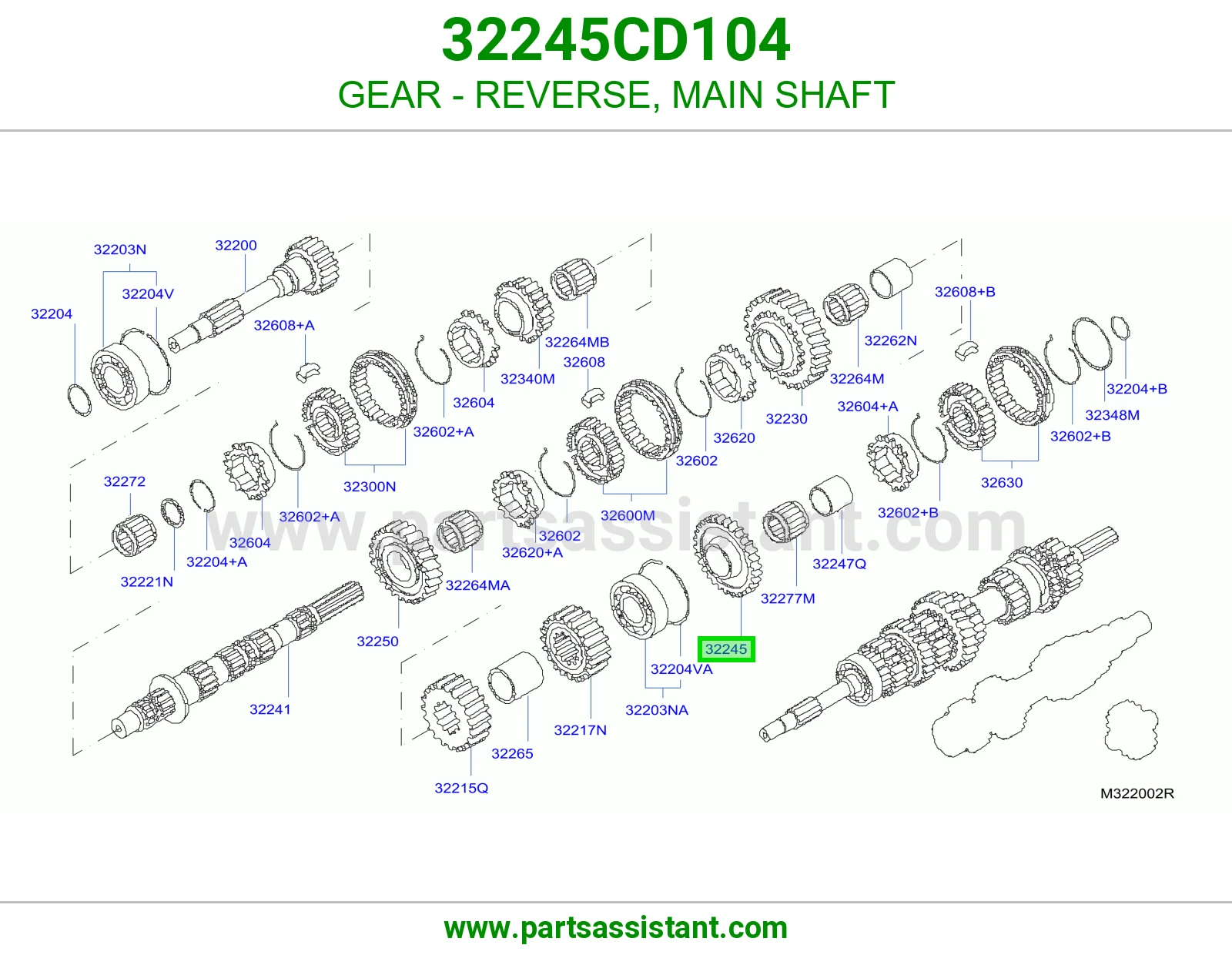 ترس قير 32245CD104