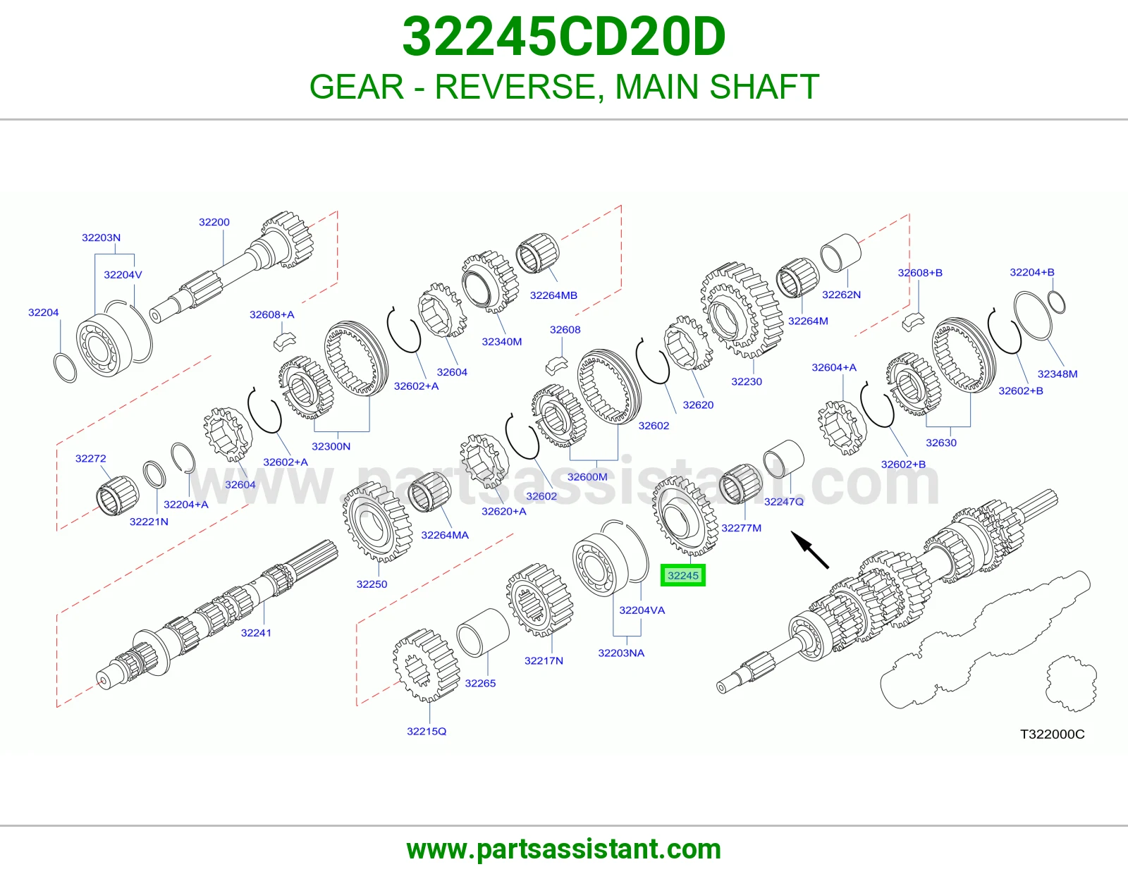 ترس قير 32245CD20D