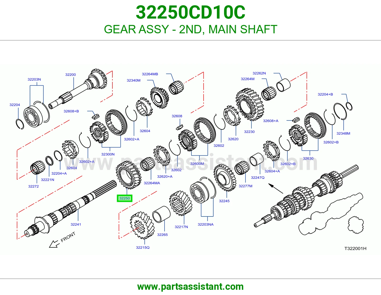 ترس قير ثاني 32250CD10C