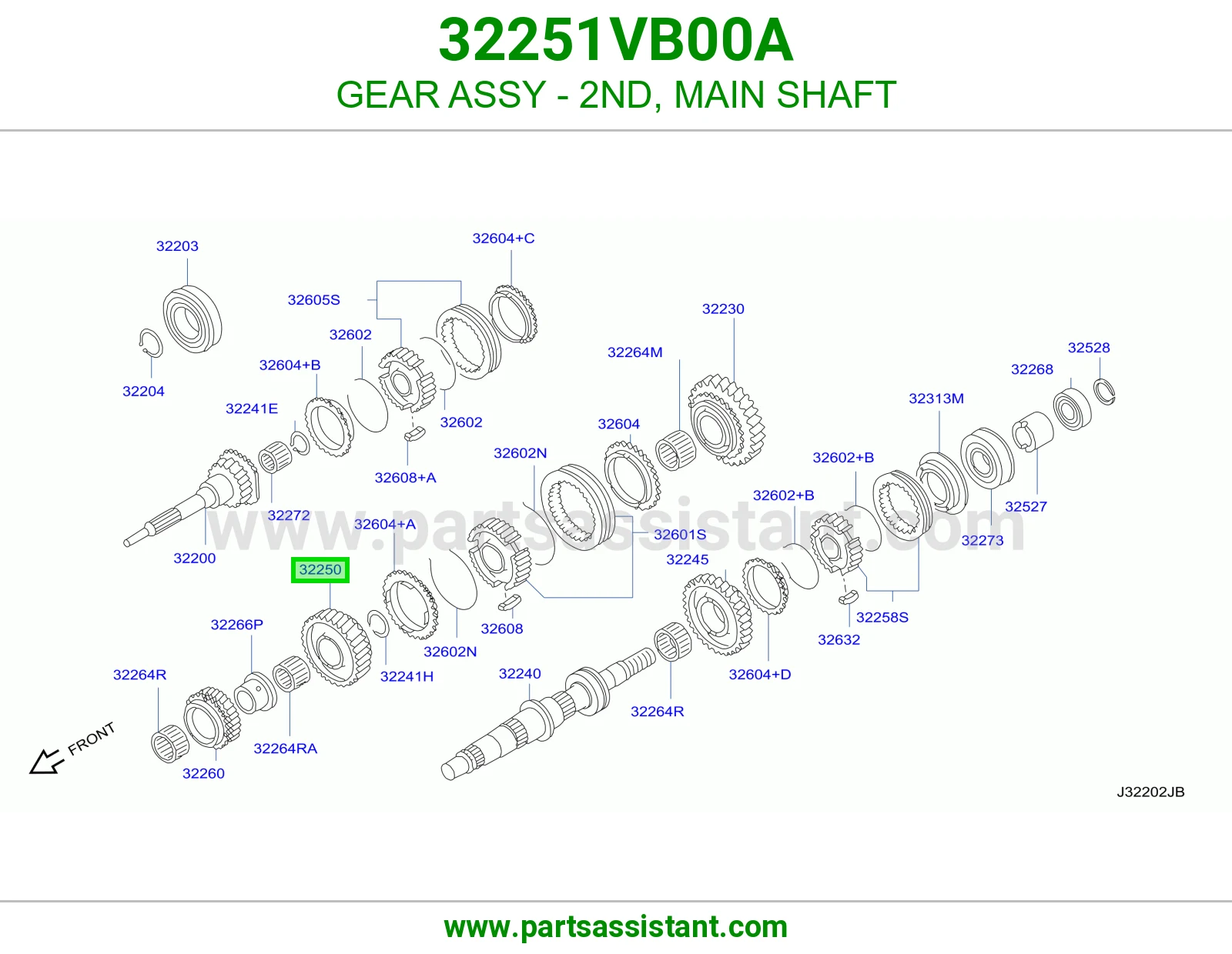 ترس قير ثاني 32251VB00A