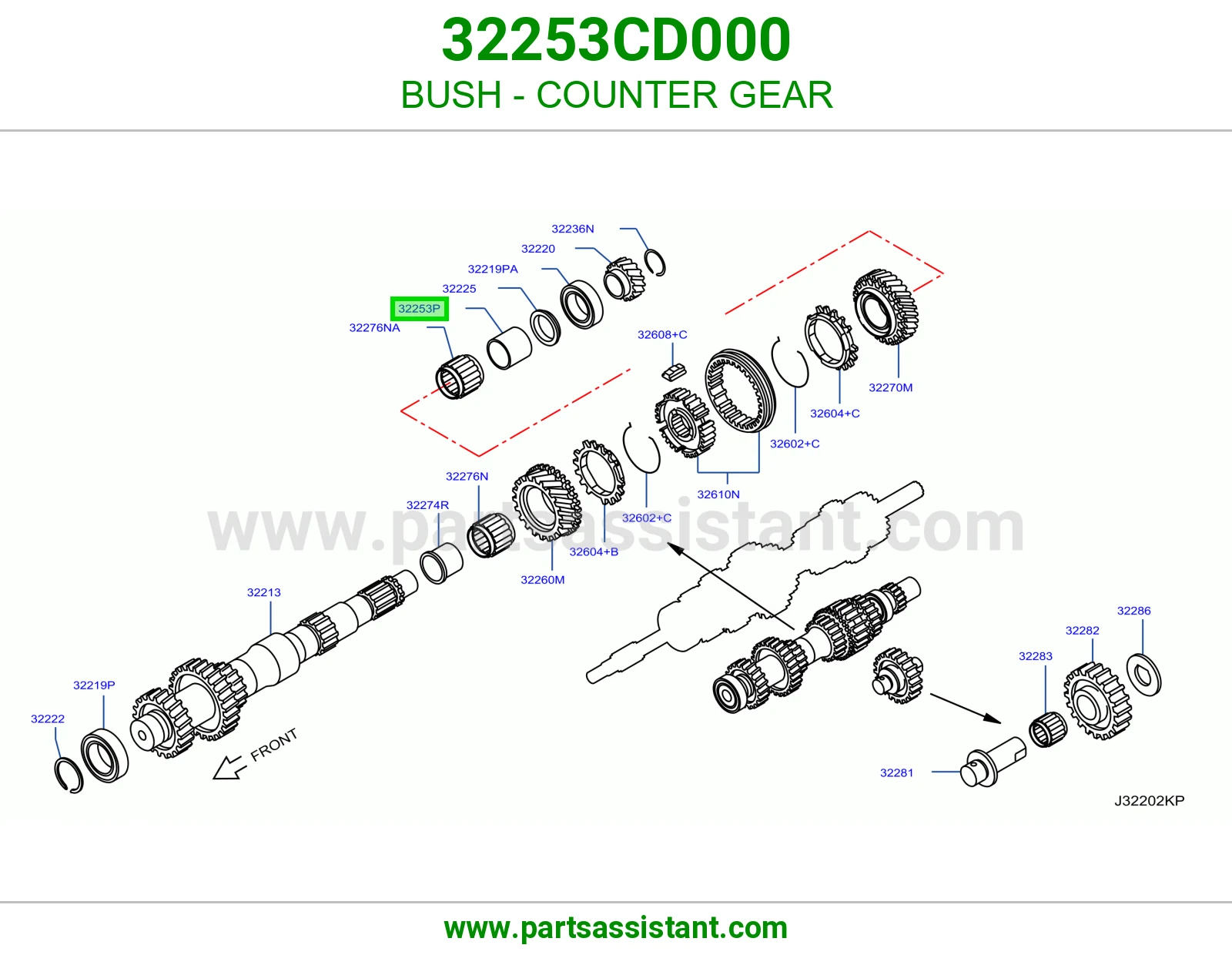 جلبة ترس شجرة 32253CD000