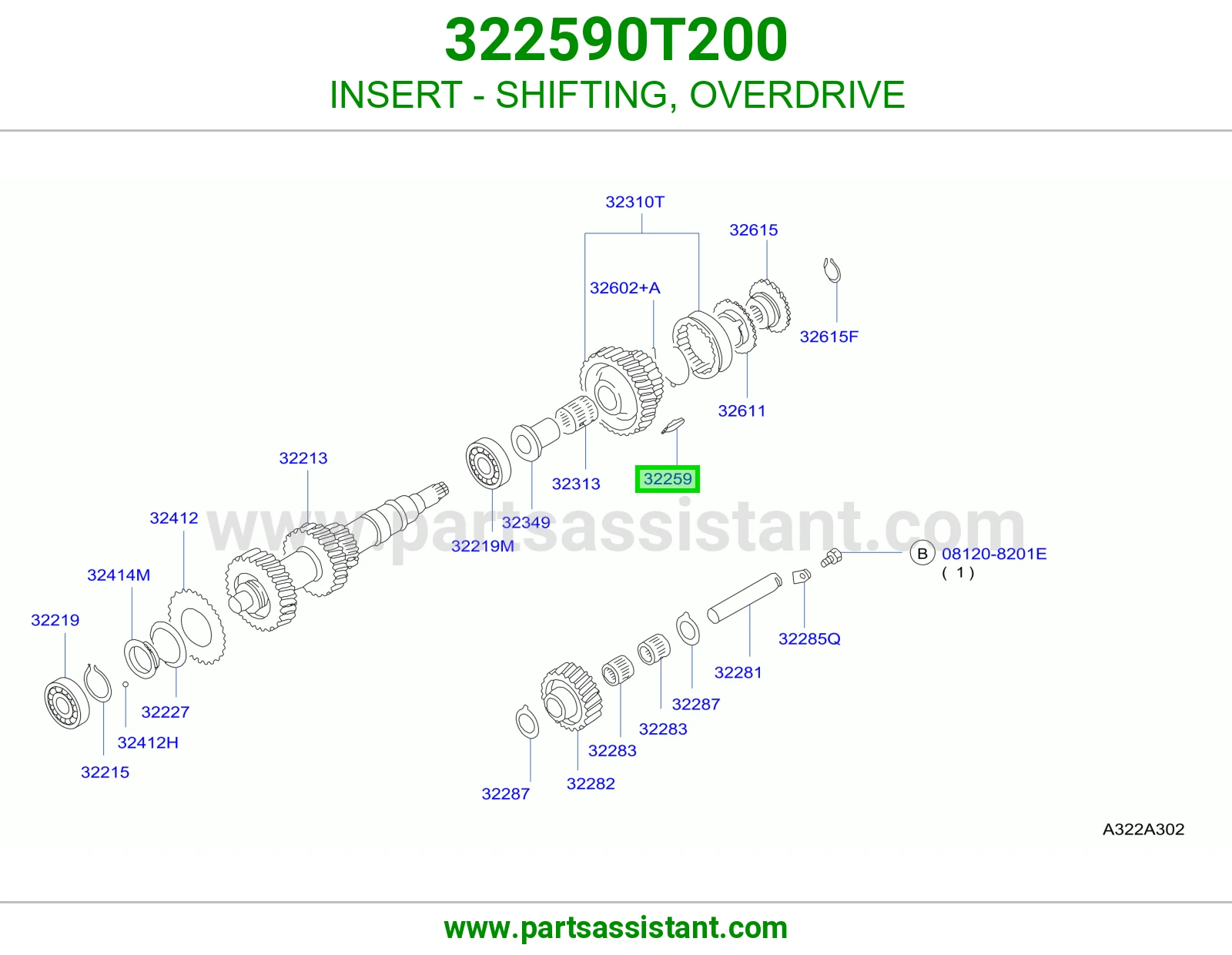 حشوة تعشيق أوفر درايف 322590T200