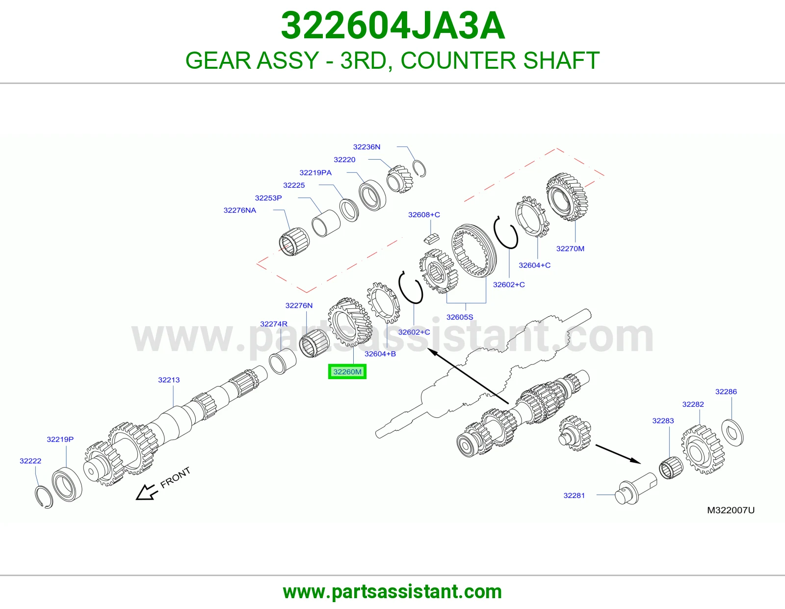ترس قير الثالث 322604JA3A
