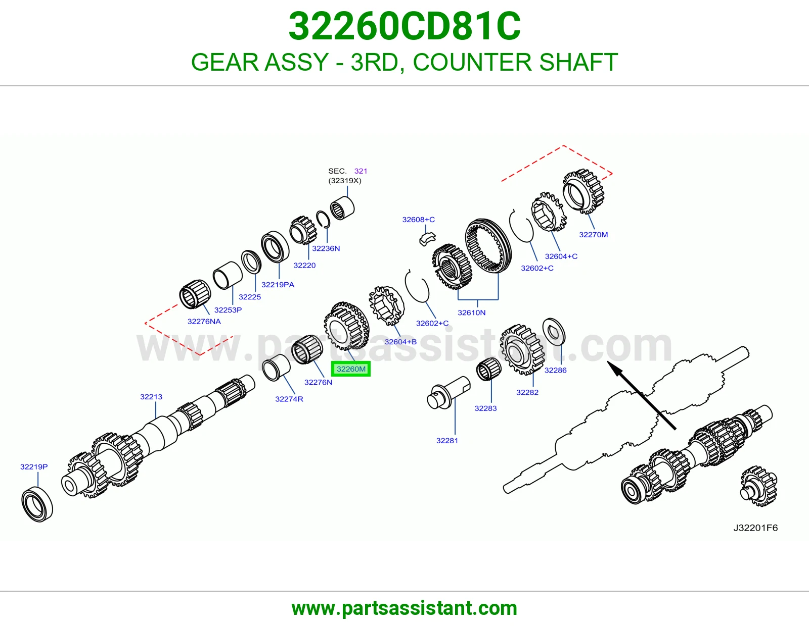 ترس قير الثالث 32260CD81C