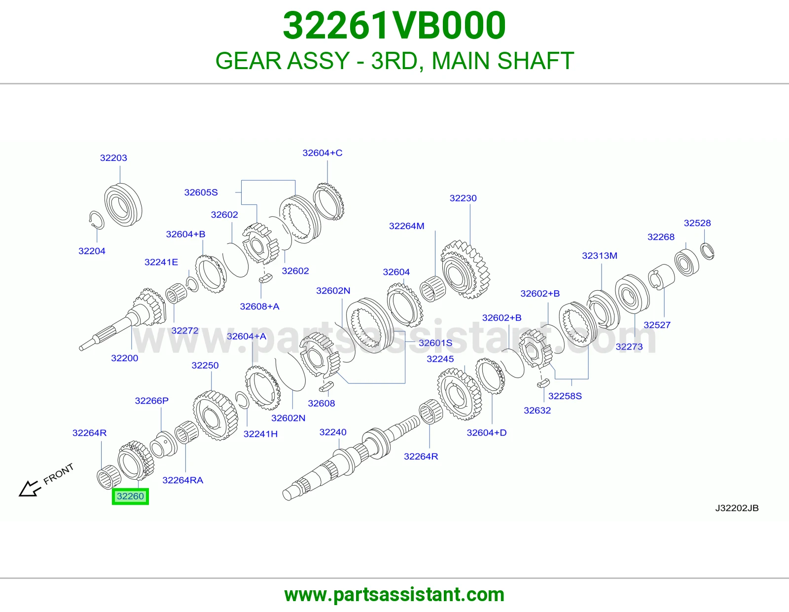 ترس قير الثالث 32261VB000