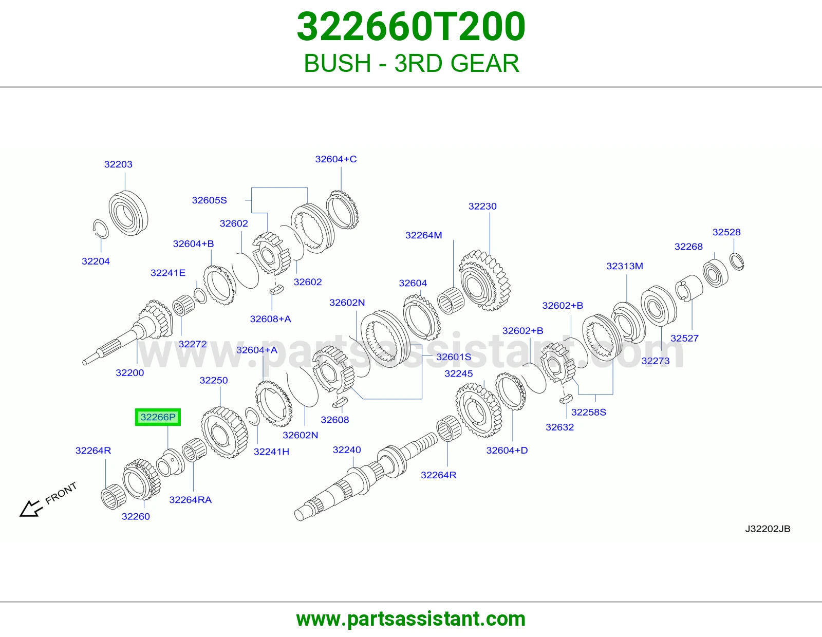 جلبة ترس ثالث 322660T200