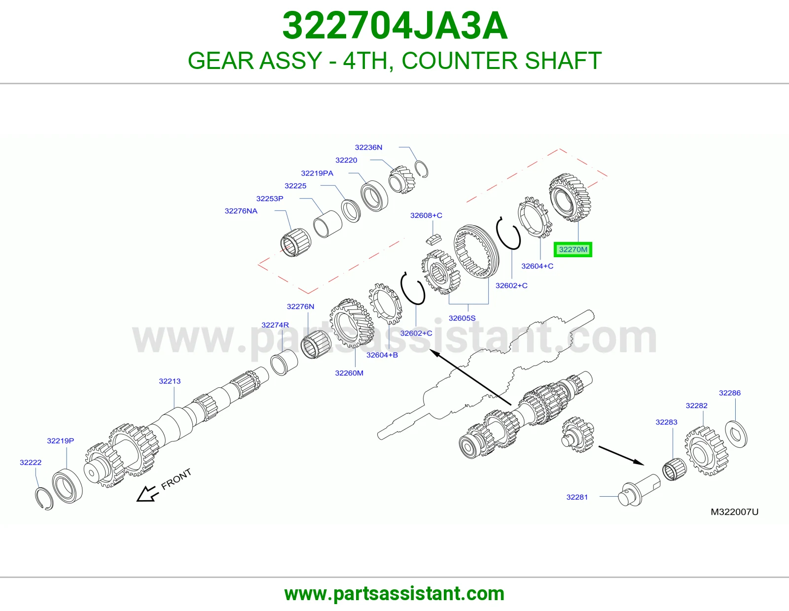 ترس قير خامس 322704JA3A