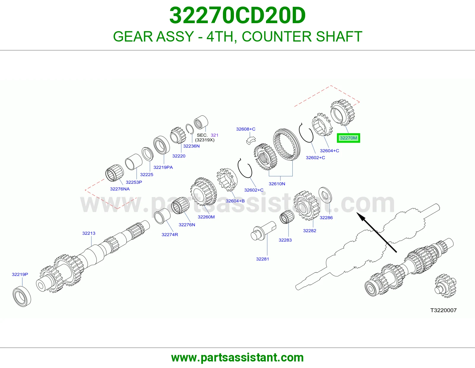 ترس قير خامس 32270CD20D